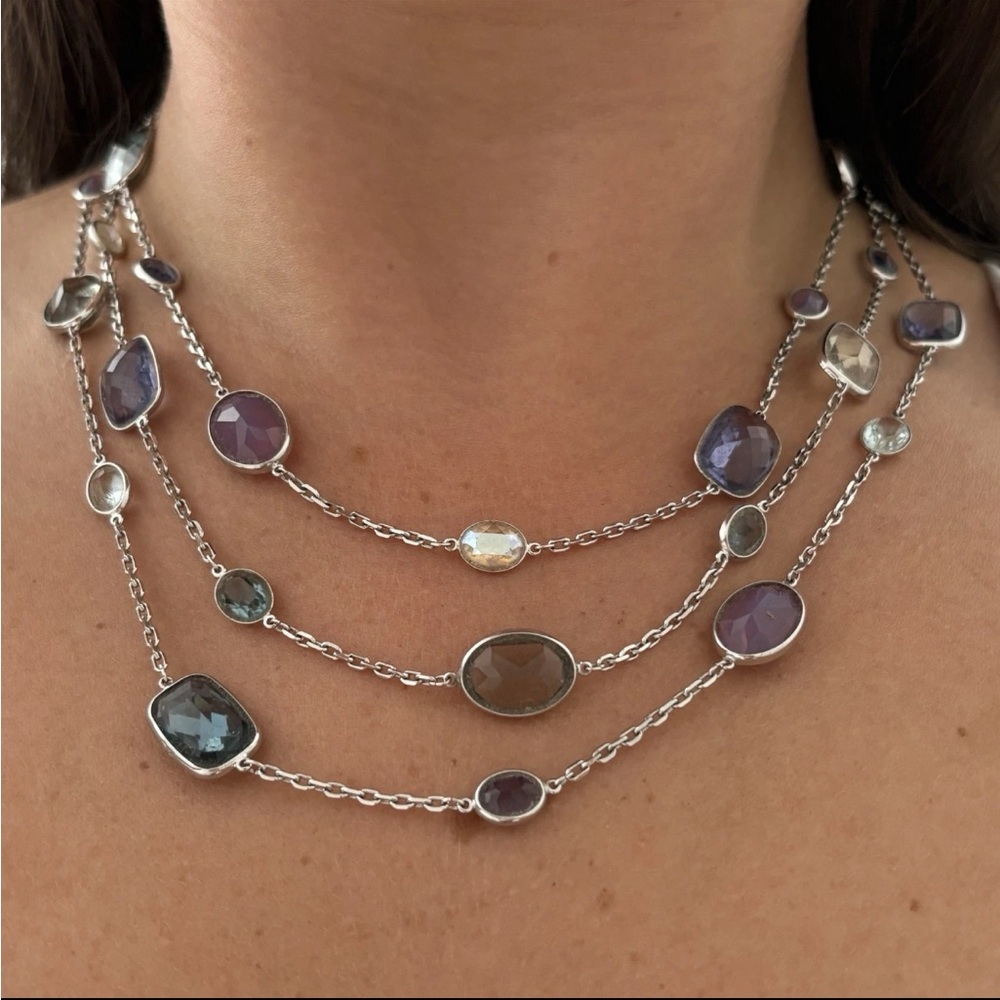 Swarovski Multi-tone Three-strand Necklace